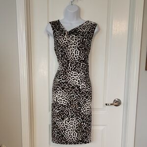 Chico's Leopard Print Stretch Sheath Dress